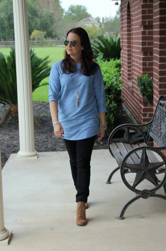 Fall Tunic and Skinny Jeans / Lady in Violet Blog