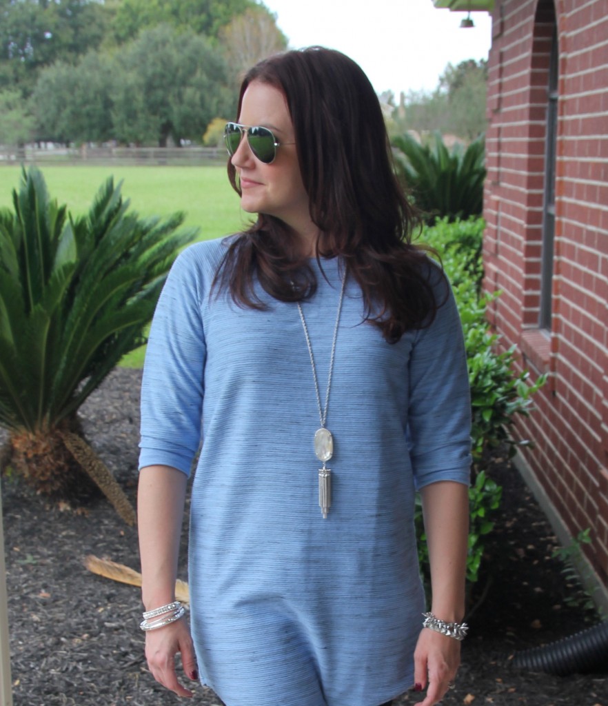 Topshop Tunic and Kendra Scott Necklace / Lady in Violet Blog