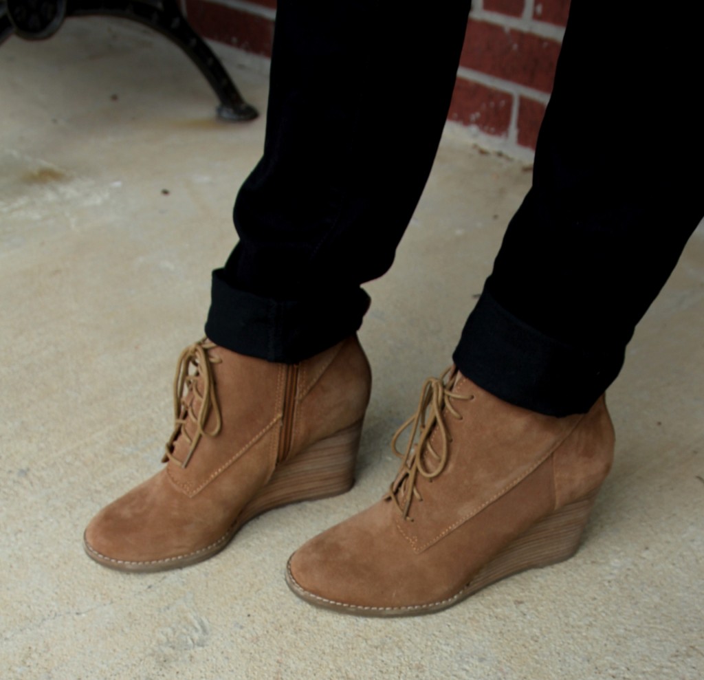 Lucky Brand Wedge Booties / Lady in Violet Blog