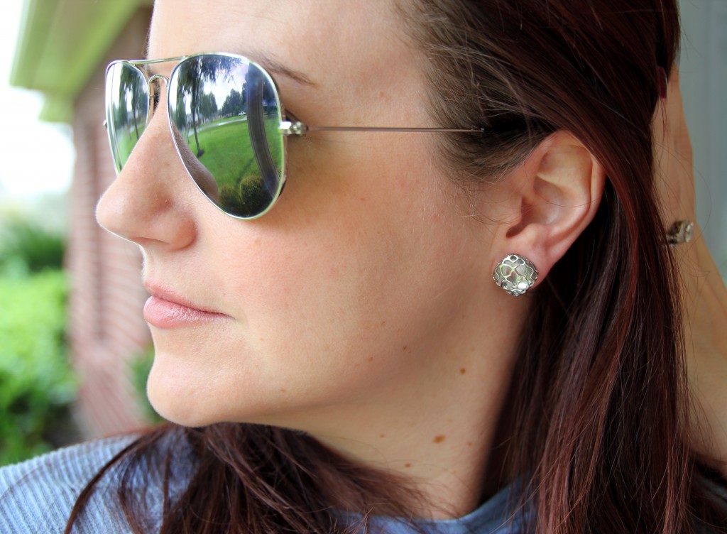 Kendra Scott Silver Stud Earrings / Lady in Violet Blog