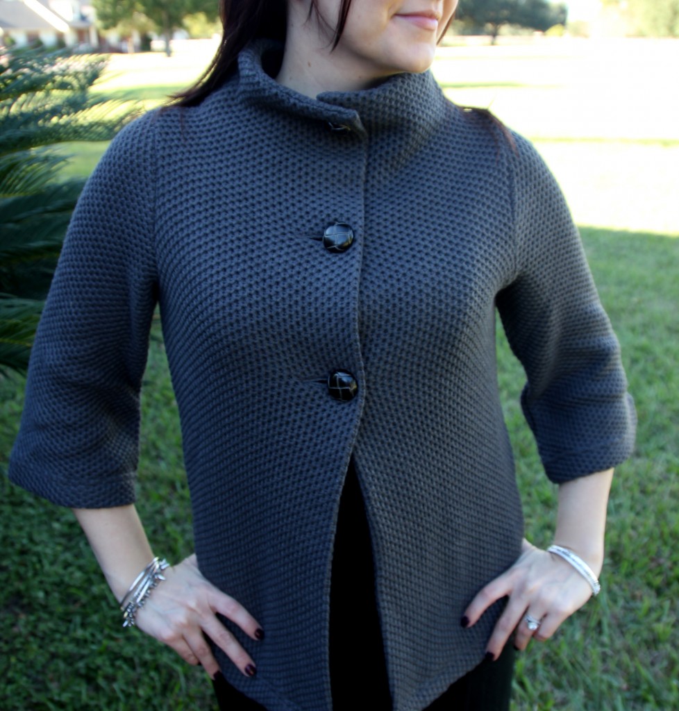 Modcloth Corner Coffee Cardigan in Gray, great for transitioning dresses to fall