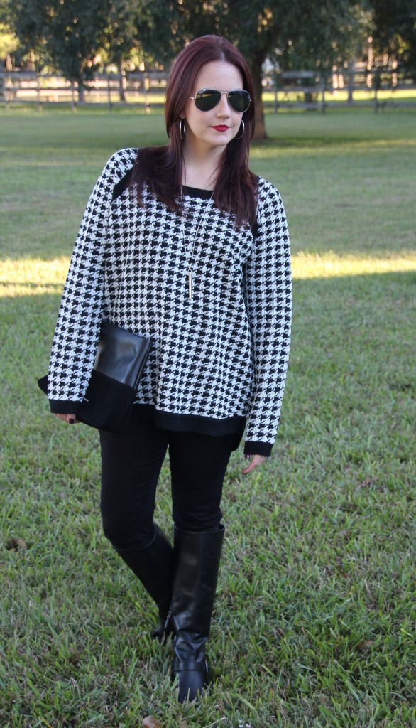 Winter Style, Oversized sweater with skinny jeans and boots - Love!