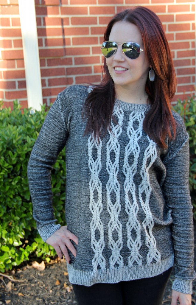 Casual Winter sweater with lace details, winter style