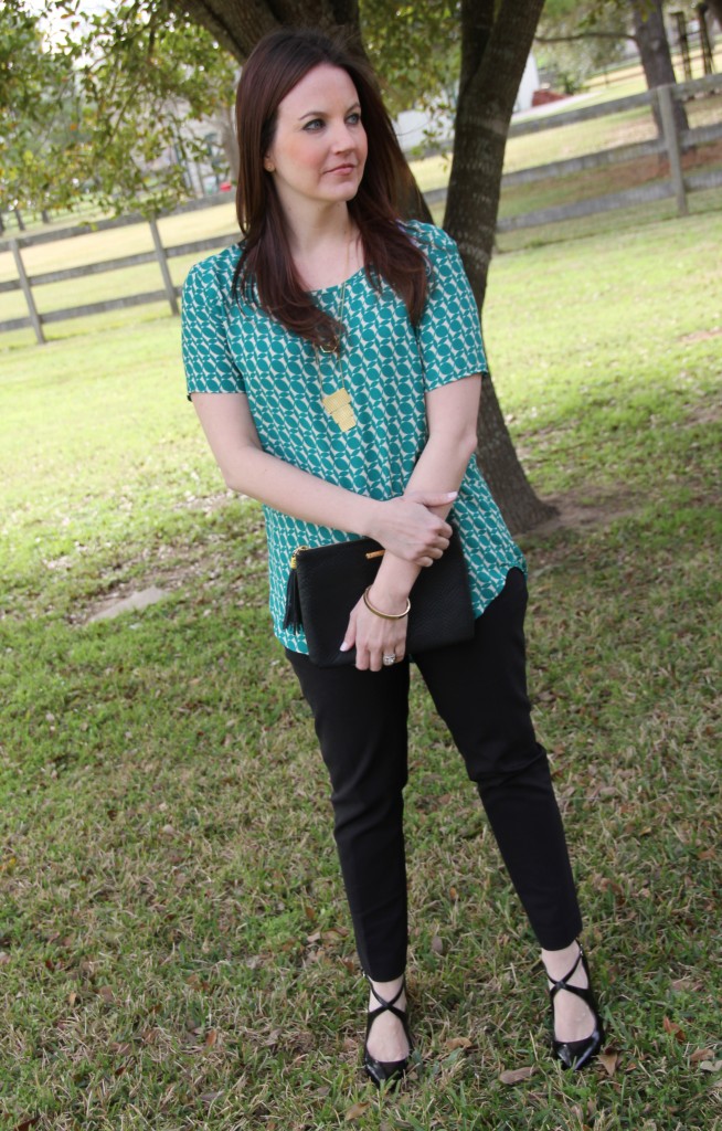 Pleione Top with Loft Skinny pants, perfect for the office!