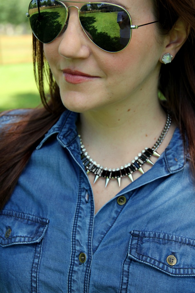 Slate Spiked Out Necklace from Rocksbox | Lady in Violet