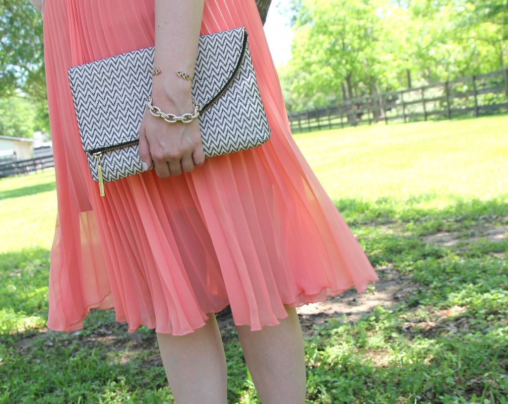 Spring Style - Pink Pleated Midi Skirt from Topshop | Lady in Violet