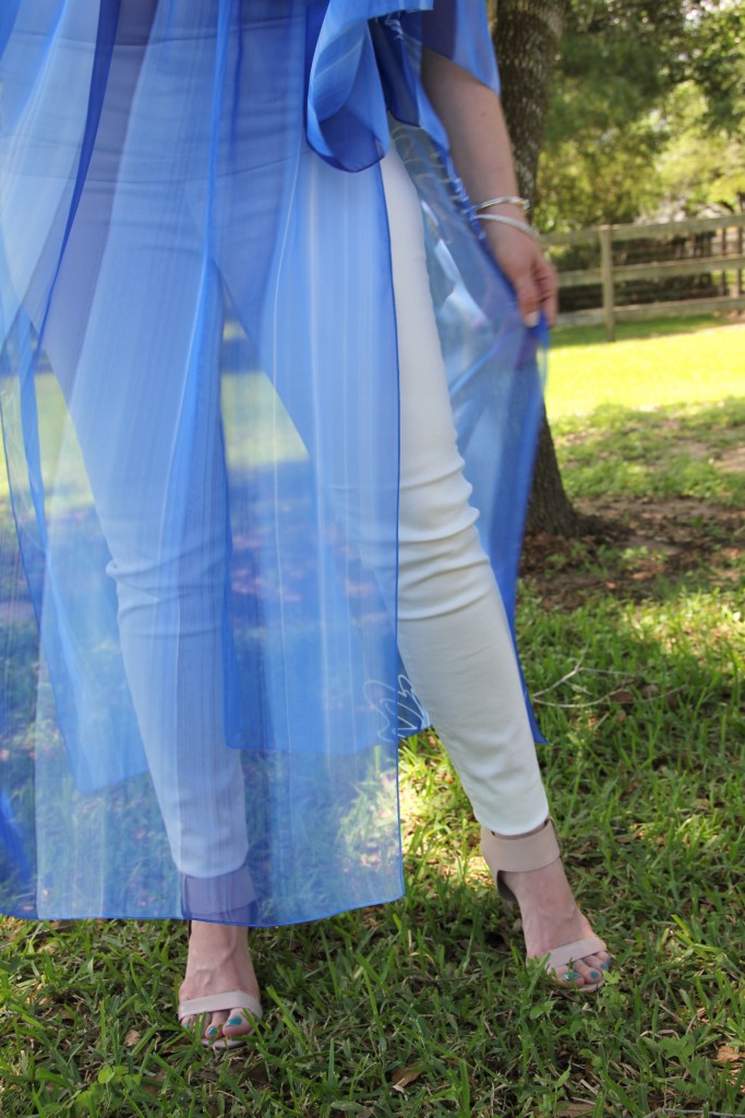 Outfit Idea - Sheer Maxi dress over skinny jeans | Lady in Violet