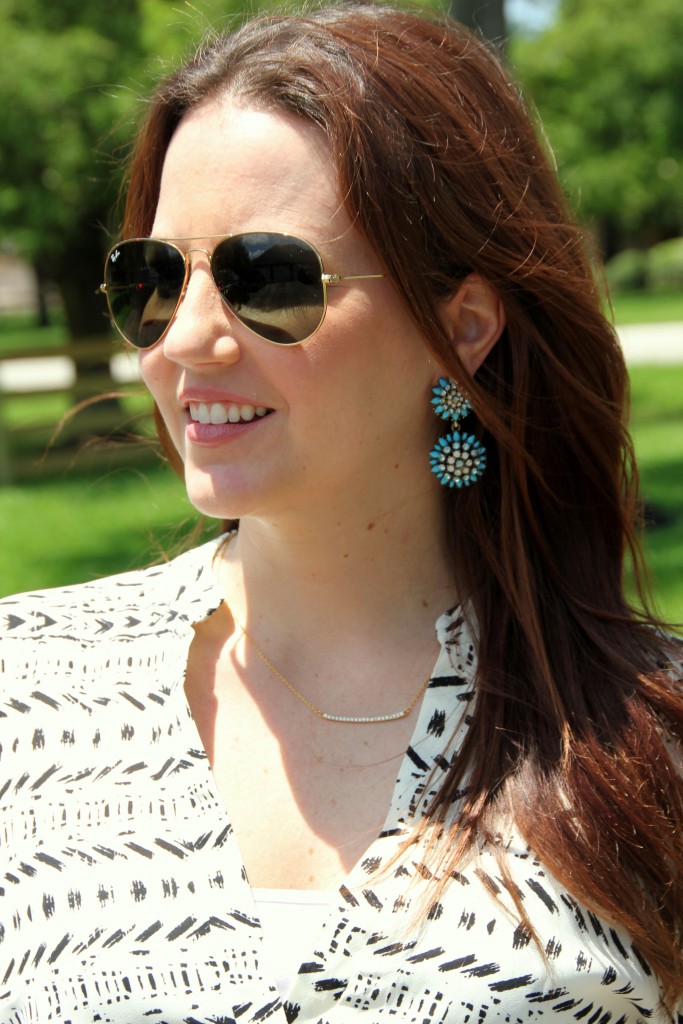 Baublebar Earrings  and Gorjana Necklace | Lady in Violet