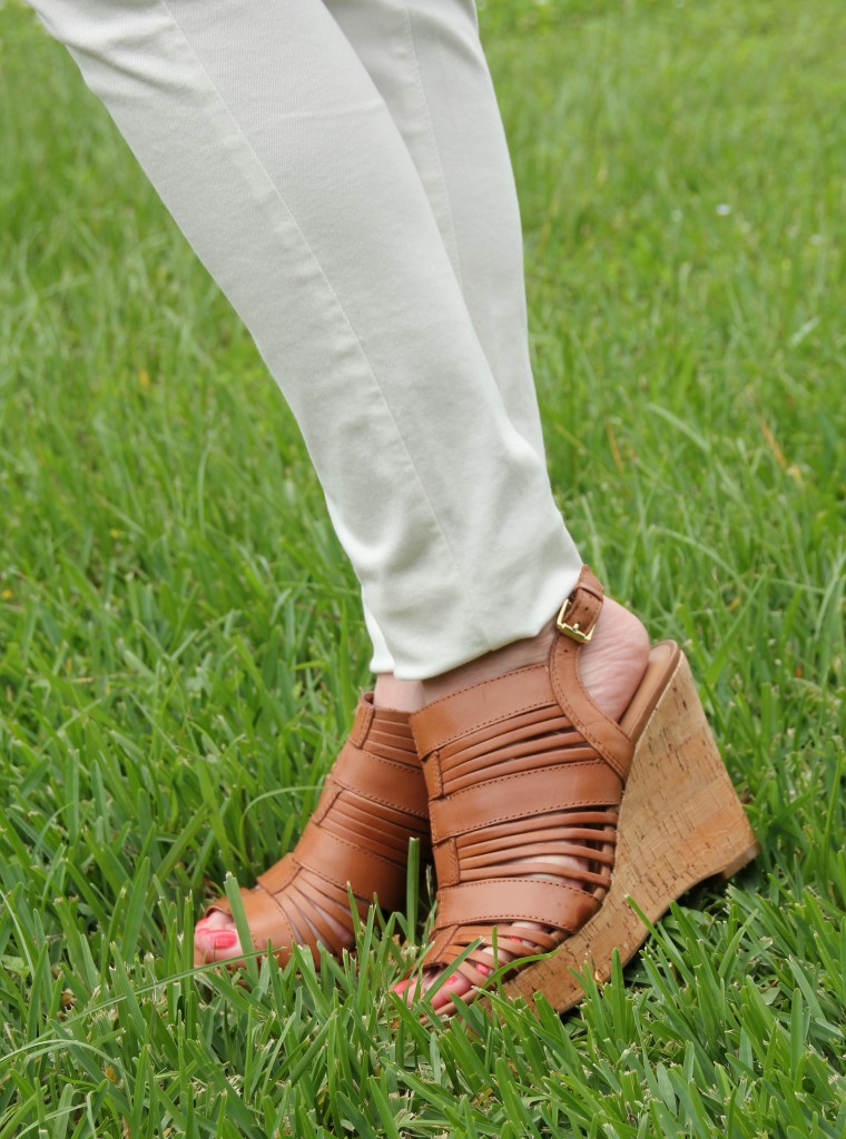 Cognac Brown Wedges | Lady in Violet