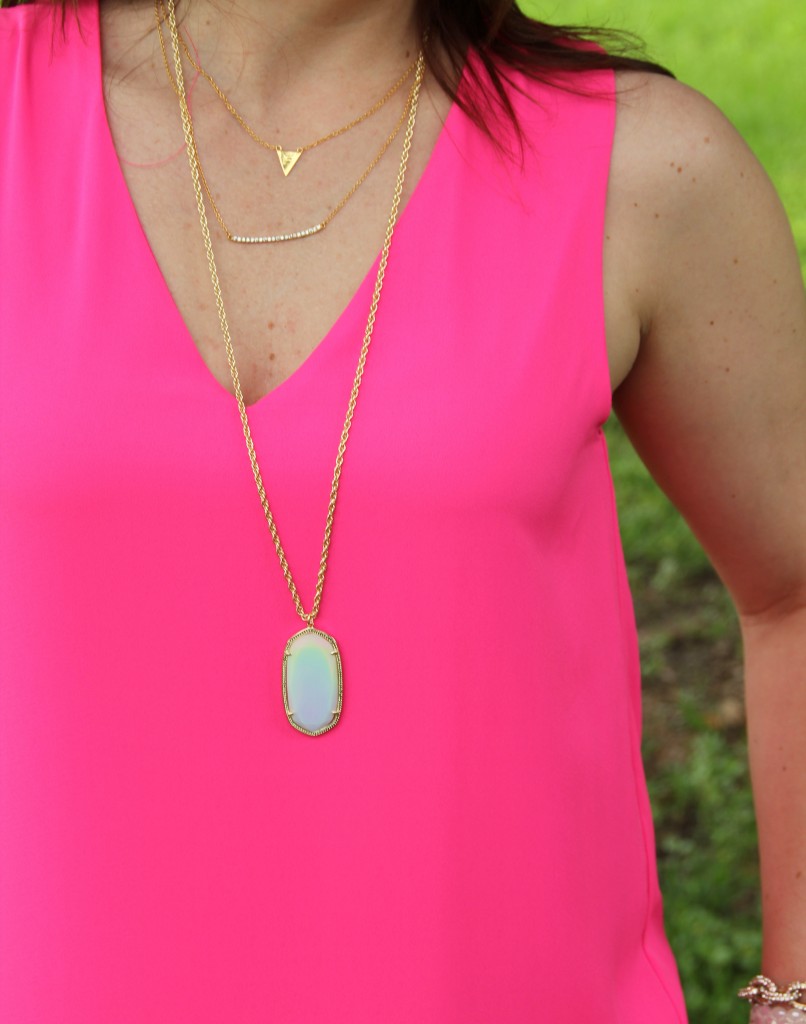 Kendra Scott Rae Necklace and Gorjana Necklaces Layered | Lady in Violet