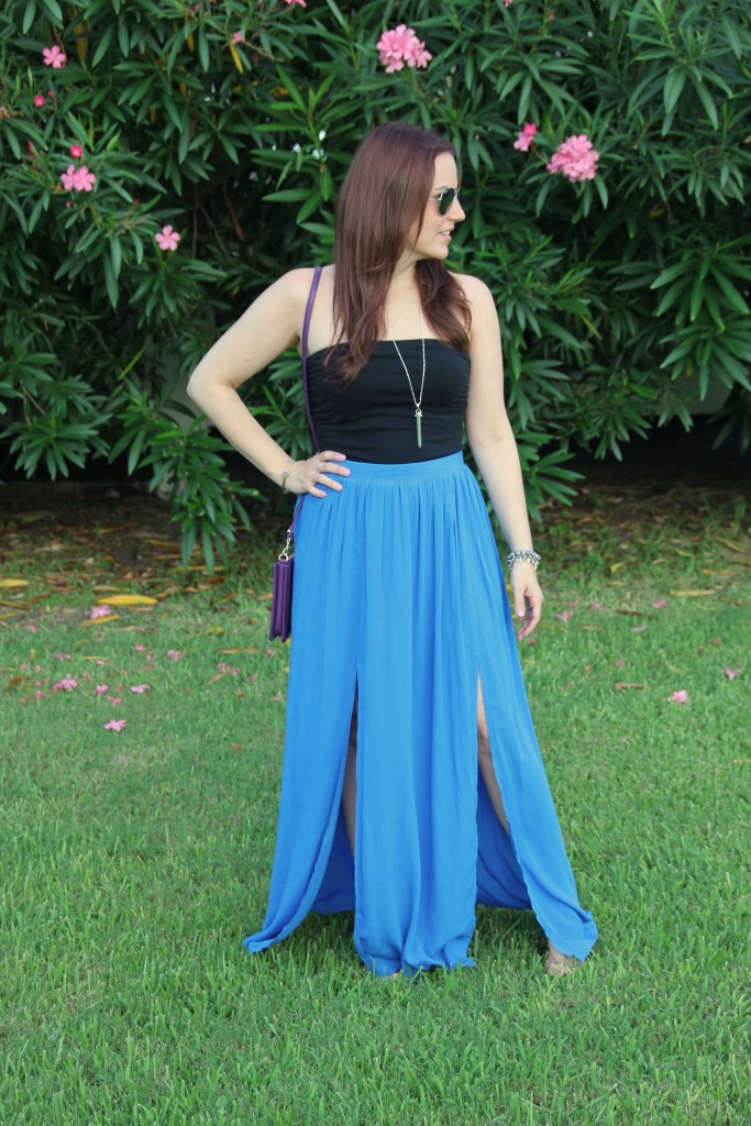 Summer Outfit Idea - Tube Top and Maxi Skirt | Lady in Violet