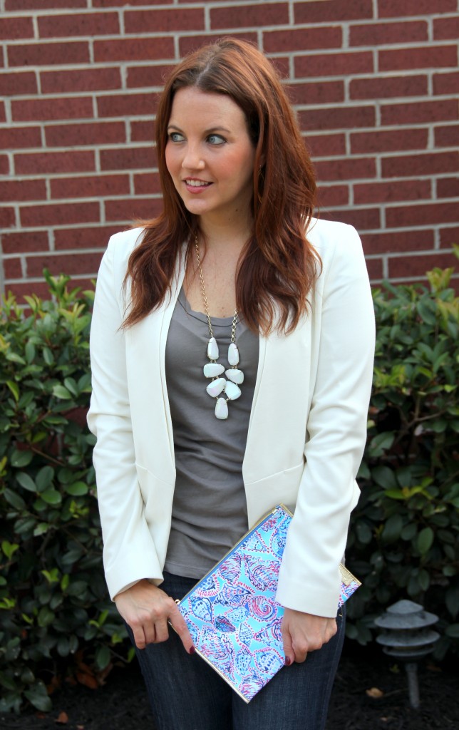 Dressed Up Casual Outfit with Blazer Jacket | Lady in Violet