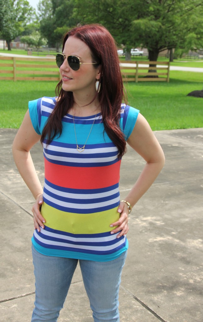 Colorful Stripes Top | Lady in Violet
