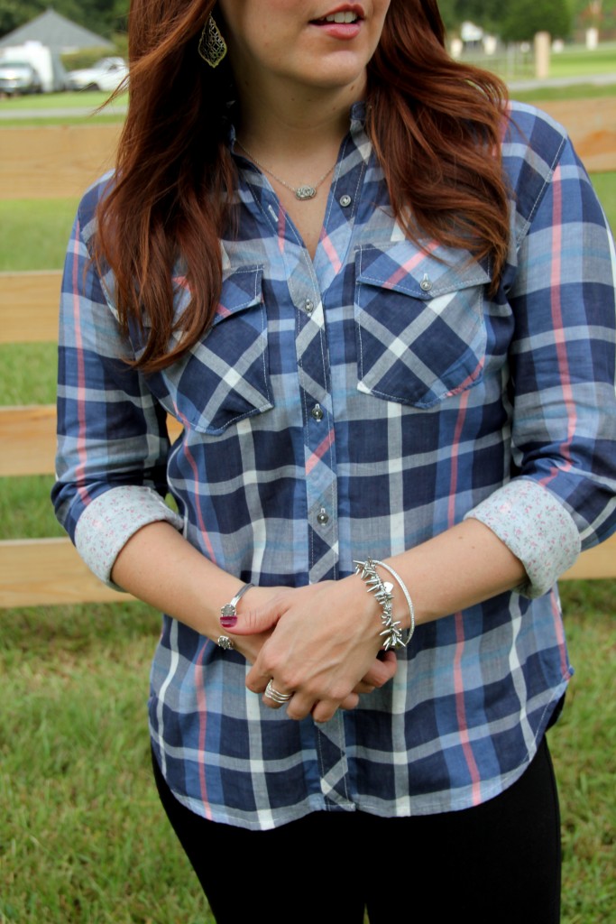 Fall Plaid Shirt Blue | Lady in Violet