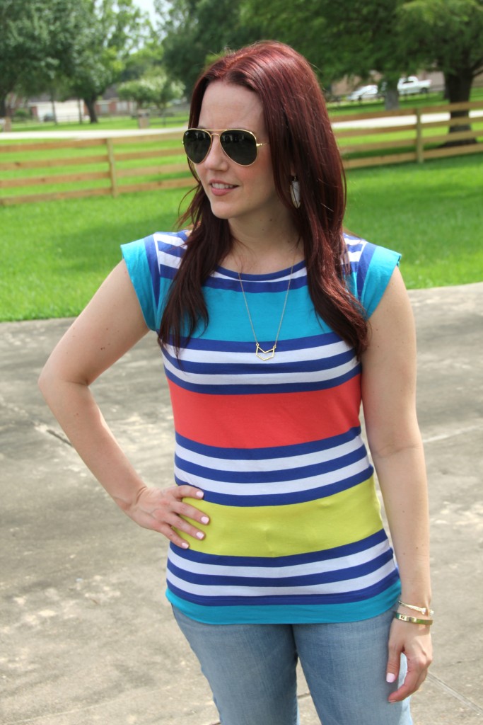 French Connection Striped Top | Lady in Violet