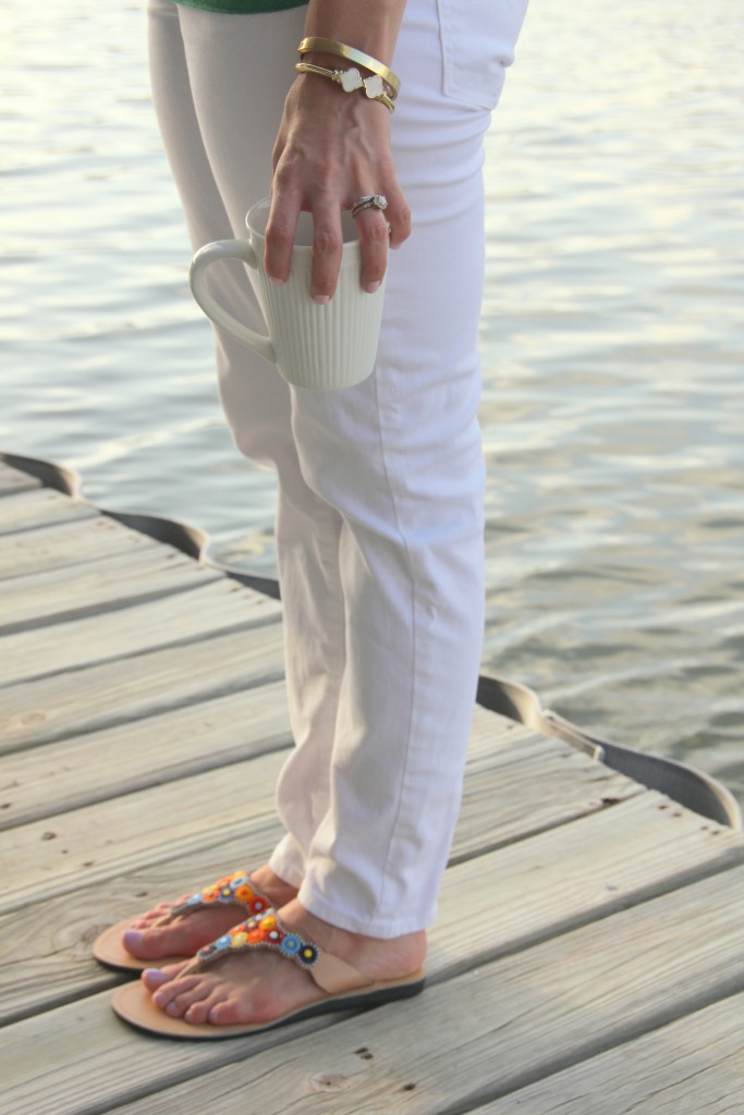 Summer Sandals and White Denim | Lady in Violet