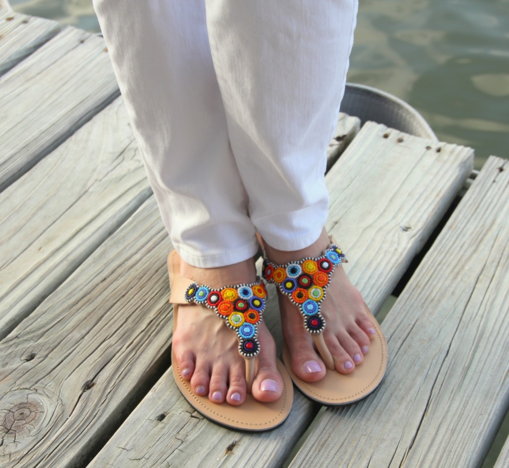 Ikwetta Circles of Life Sandals | Lady in Violet