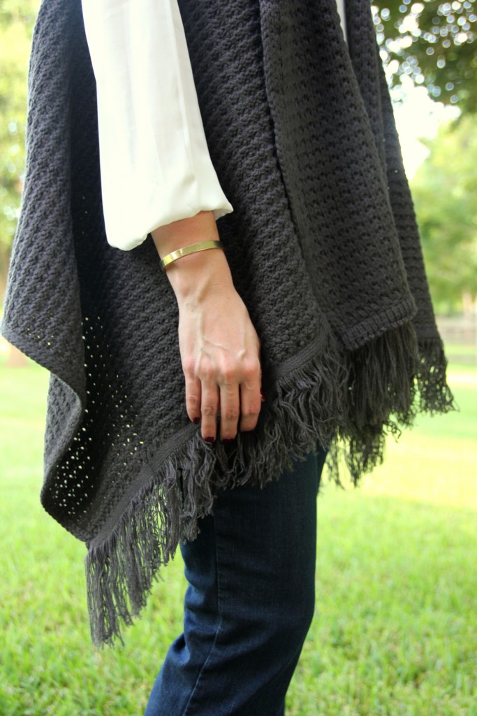Fringe Trim Knit Sweater Vest | Lady in Violet
