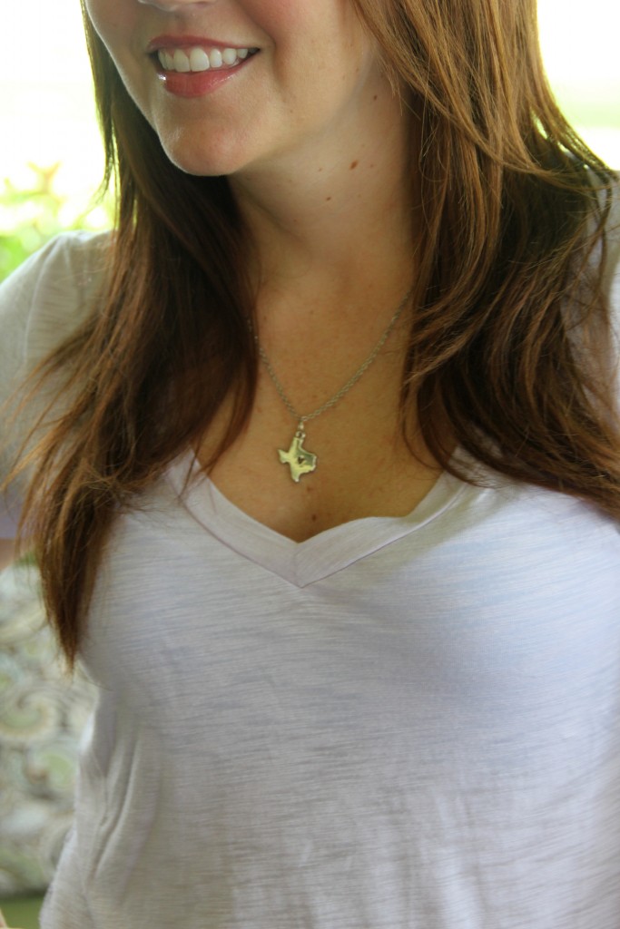 Lavender Tee and Texas Necklace | Lady in Violet