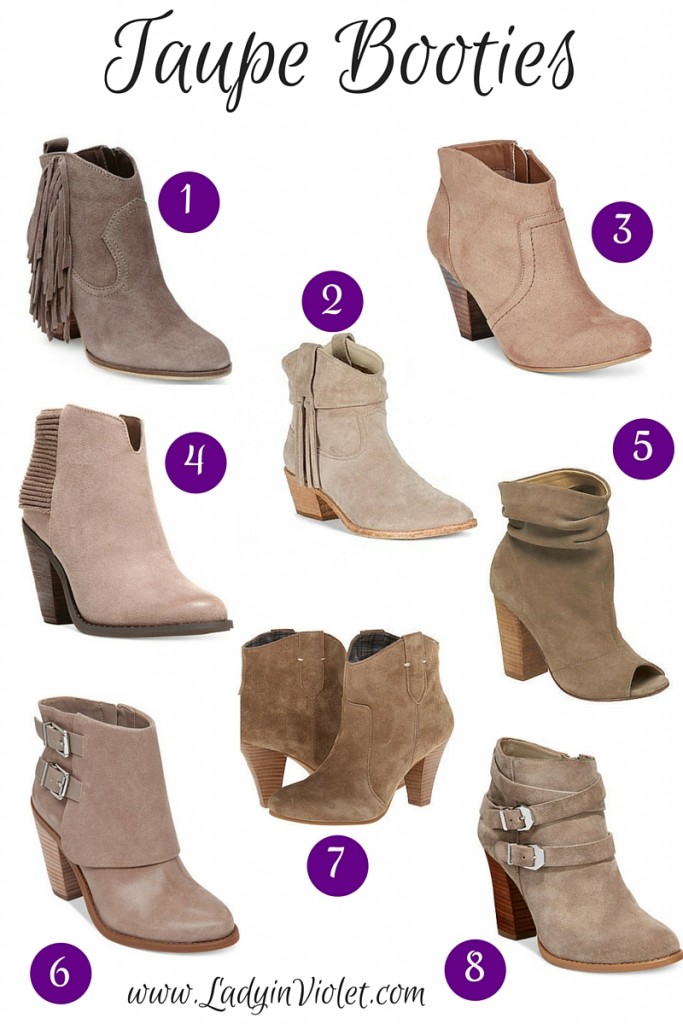 Taupe Booties | Lady in Violet
