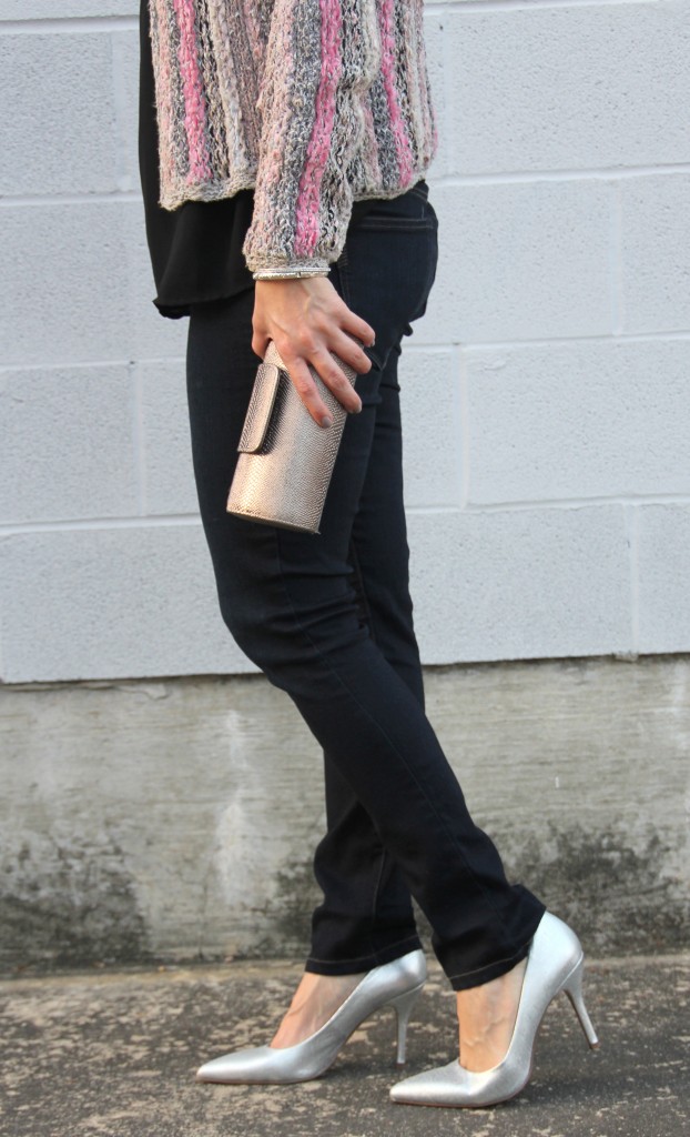 Skinny Jeans with Silver Heels | Lady in Violet
