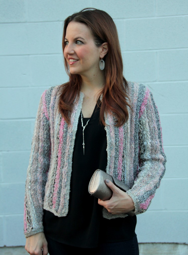 Vintage Jacket and Black Blouse | Lady in Violet