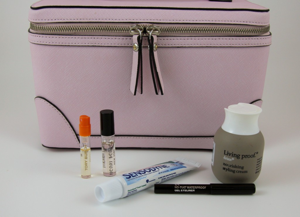 Travel Beauty Tip, free samples | Lady in violet