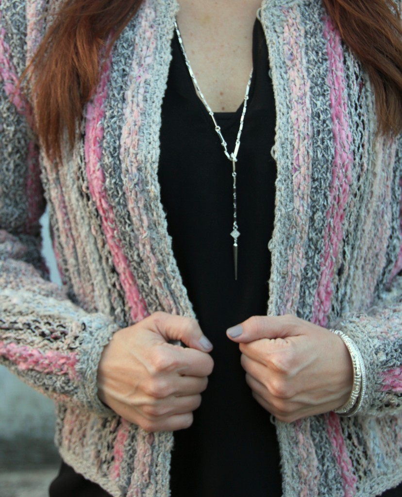 Vintage Jacket with Silver Jewelry | Lady in Violet