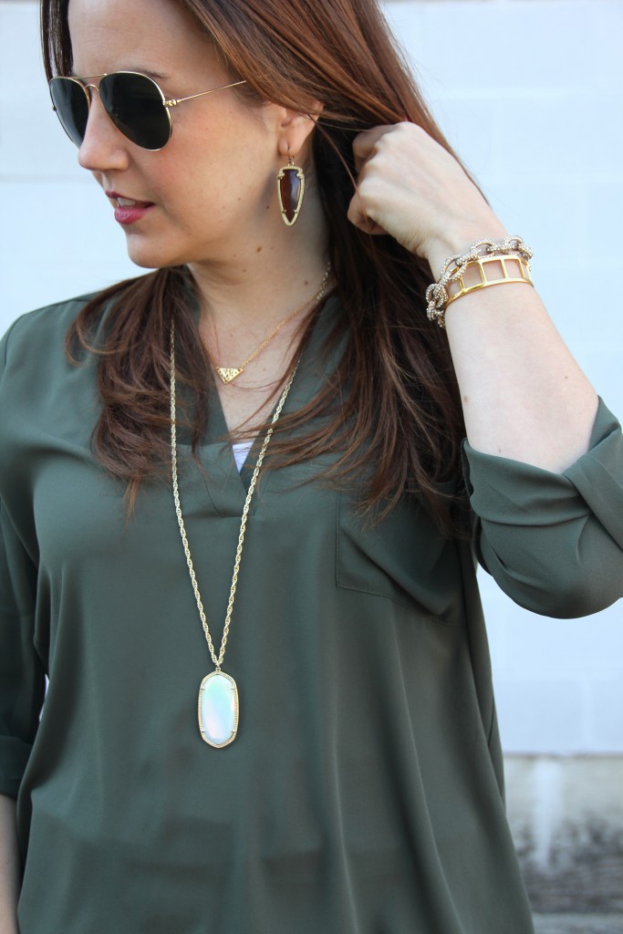 Gold Jewelry - Layering Necklaces and Arm Stack | Lady in Violet