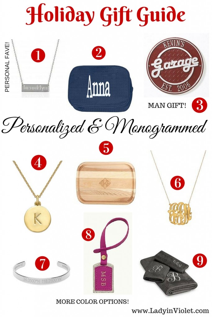 Personalized and Monogrammed Gift Ideas for Christmas