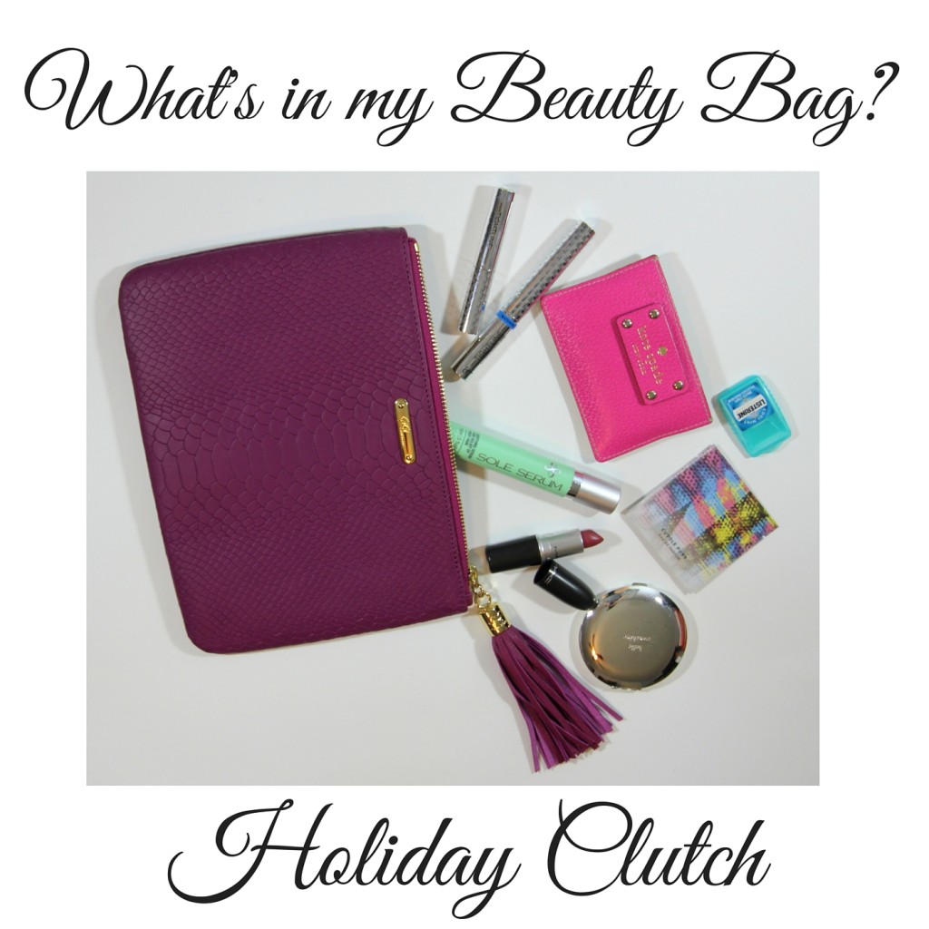 What's in my Holiday Clutch? The Essentials to pack for a party | Lady in Violet