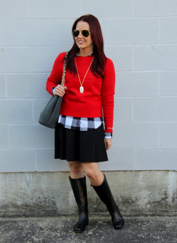 Fall Outfit Idea - Layers and Skirt | Lady in Violet