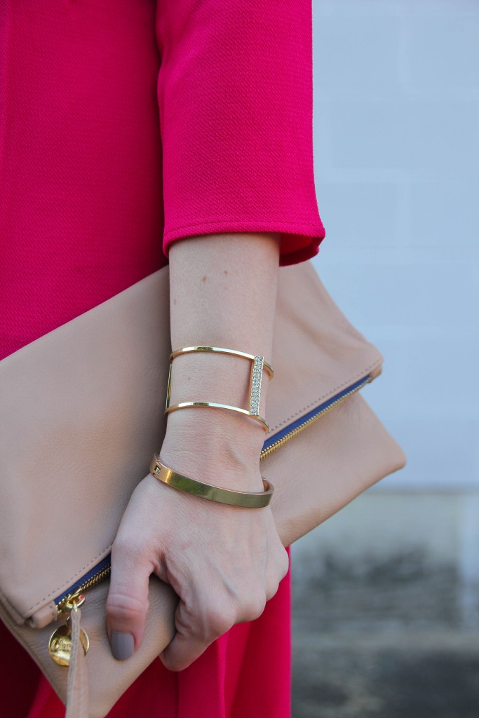 Baublebar Bracelets and ClareV Foldover Clutch | Lady in Violet