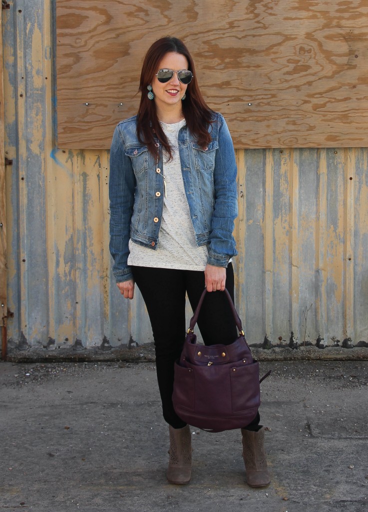 Winter Outfit - Denim Jacket | Lady in Violet