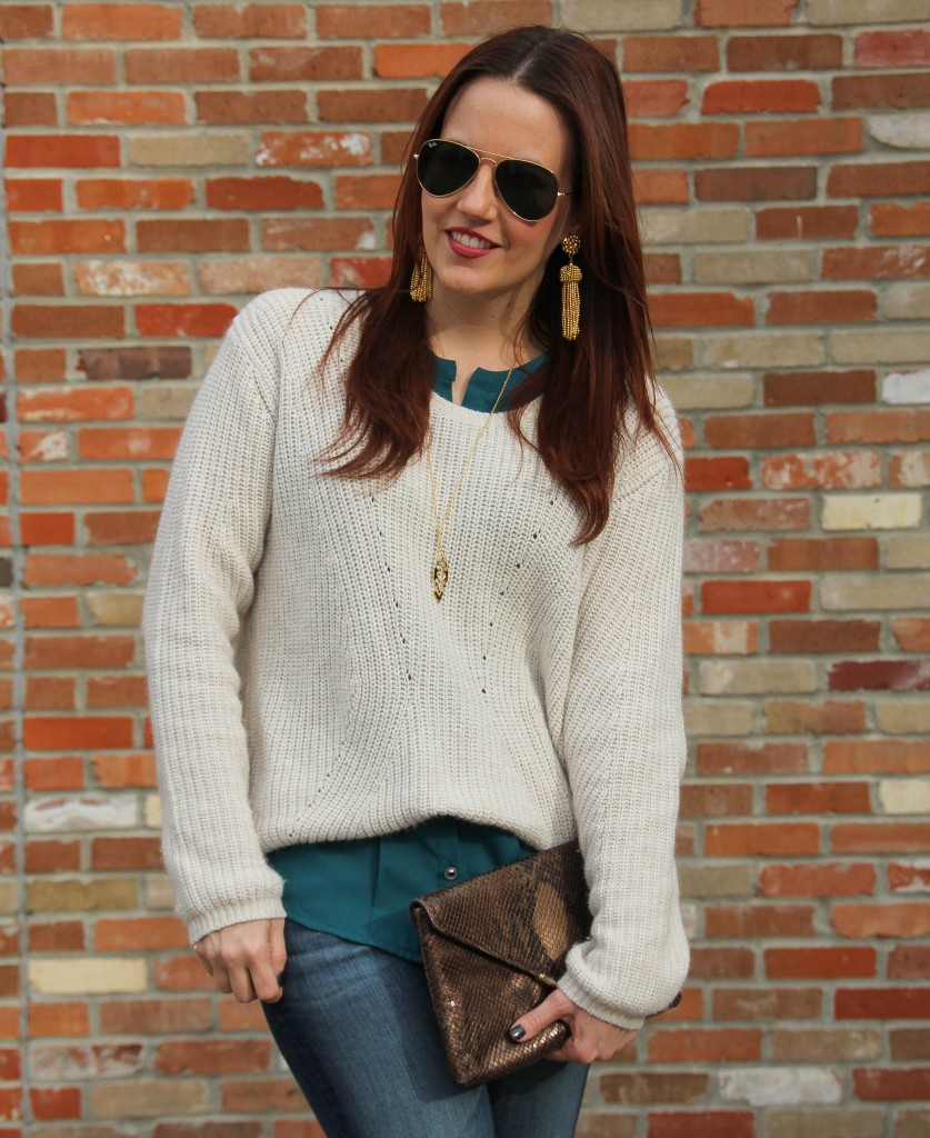 Layering a cropped sweater | Lady in Violet