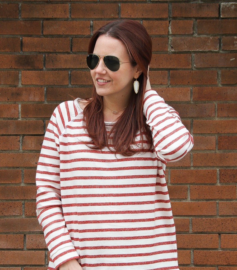 Stem Striped Raglan Tee | Lady in Violet