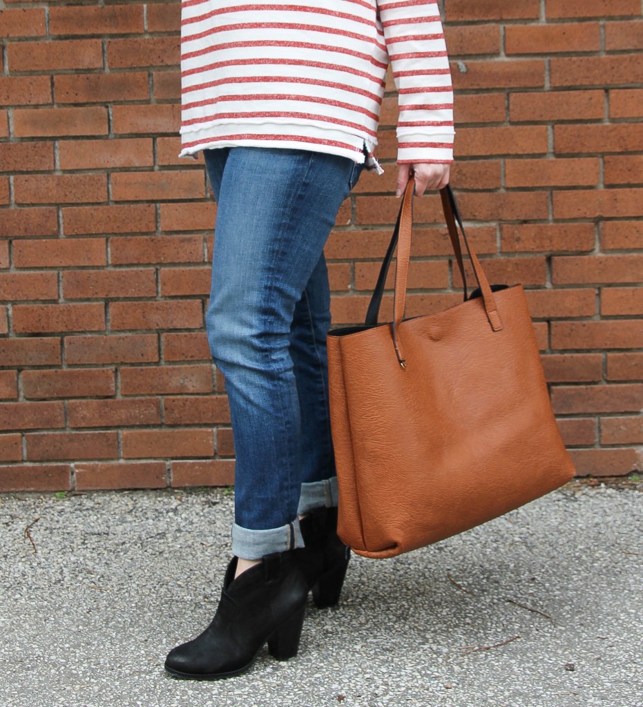 AG Cigarette Jeans and Black Booties | Lady in Violet