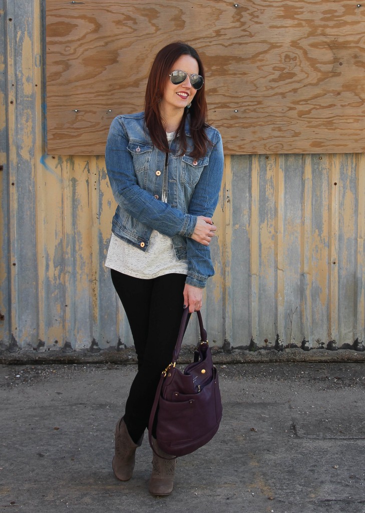 Fall Outfit - jacket and skinny jeans | Lady in Violet