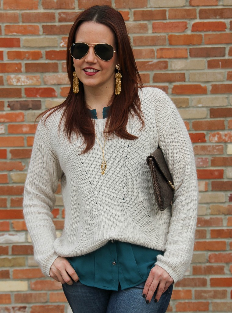 Layering a Cropped Sweater Lady in VioletLady in Violet