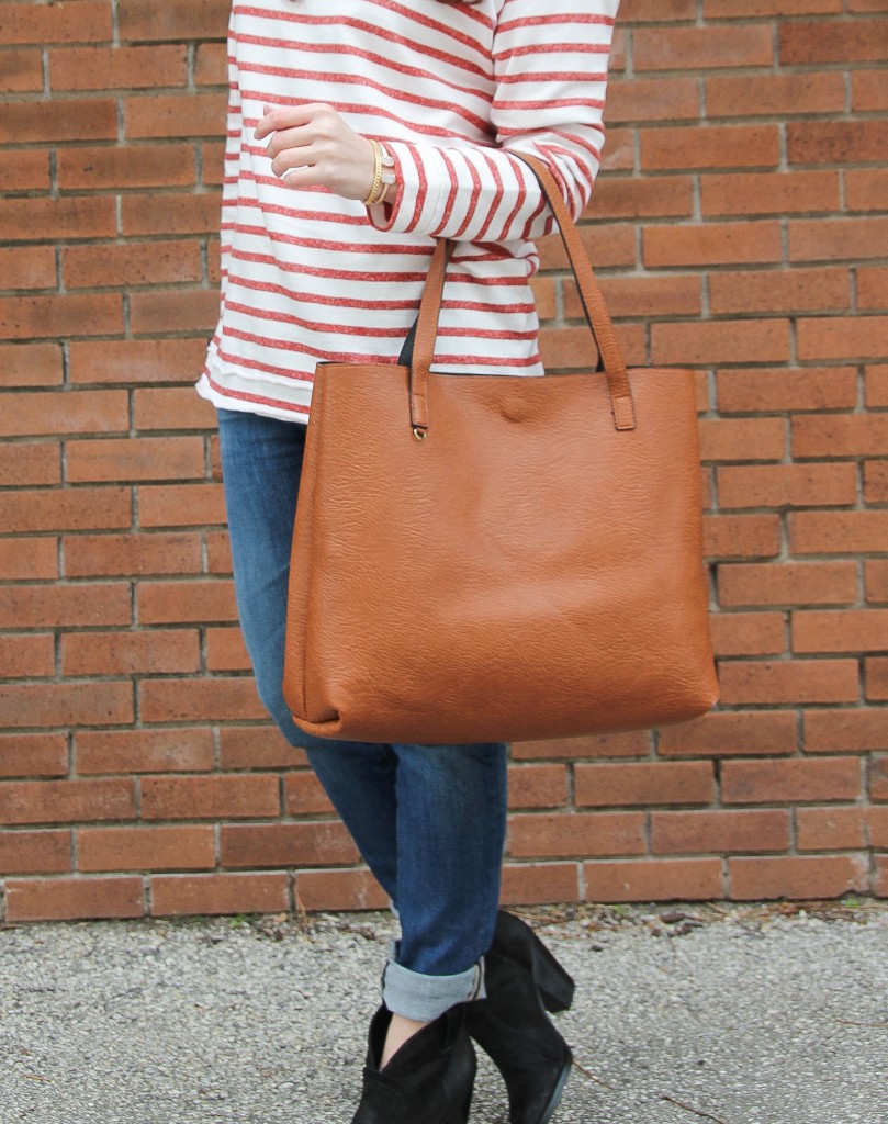 Street Level Reversible Tote and AG Jeans | Lady in Violet