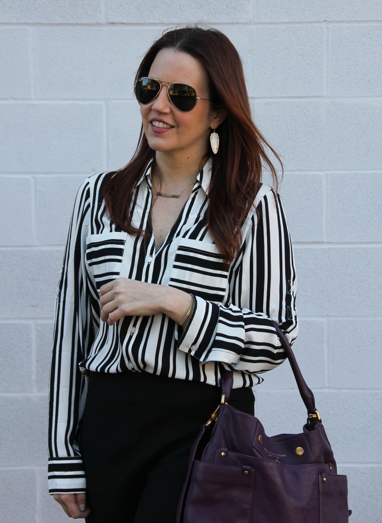 Striped blouse for work