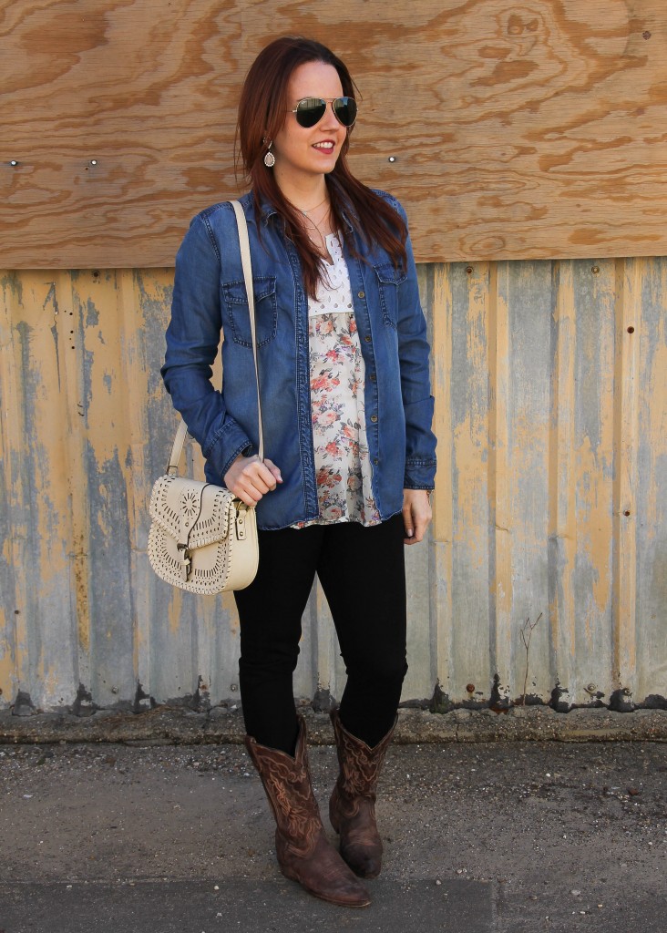 Rodeo outfit - denim shirt and cowboy boots