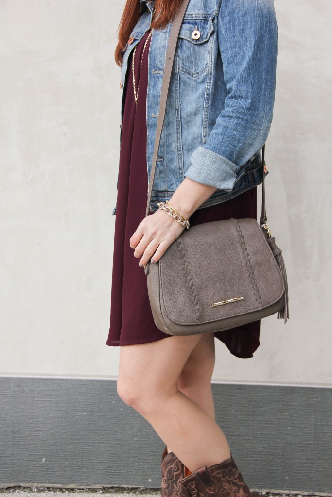 Taupe Saddlebag purse