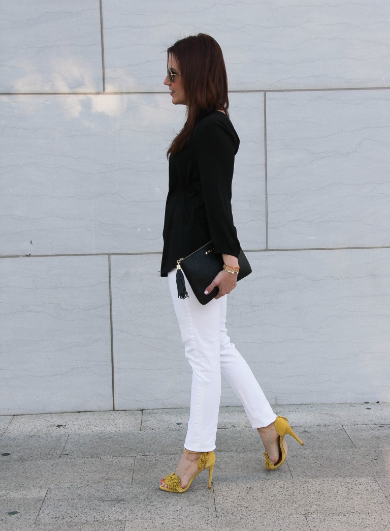 yellow fringe sandals