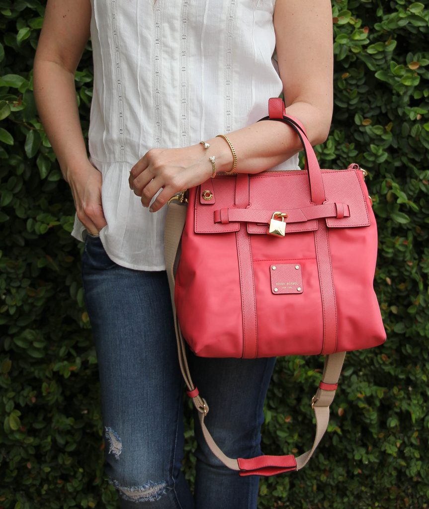 henri bendel jetsetter bag in pink