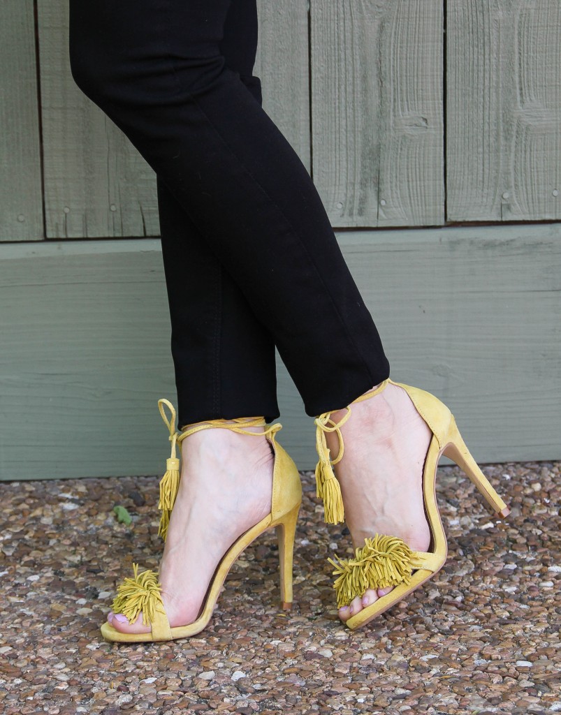 Steve Madden Fringe heels in yellow