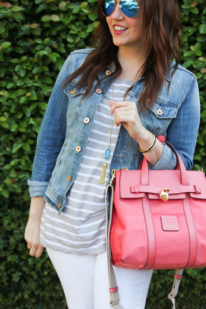 hair tie bangle with a casual weekend outfit