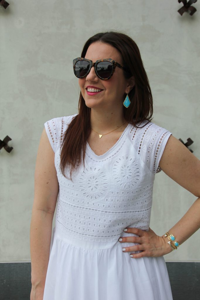 eyelet white dress for summer