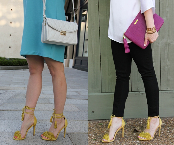 review of yellow fringe sandals