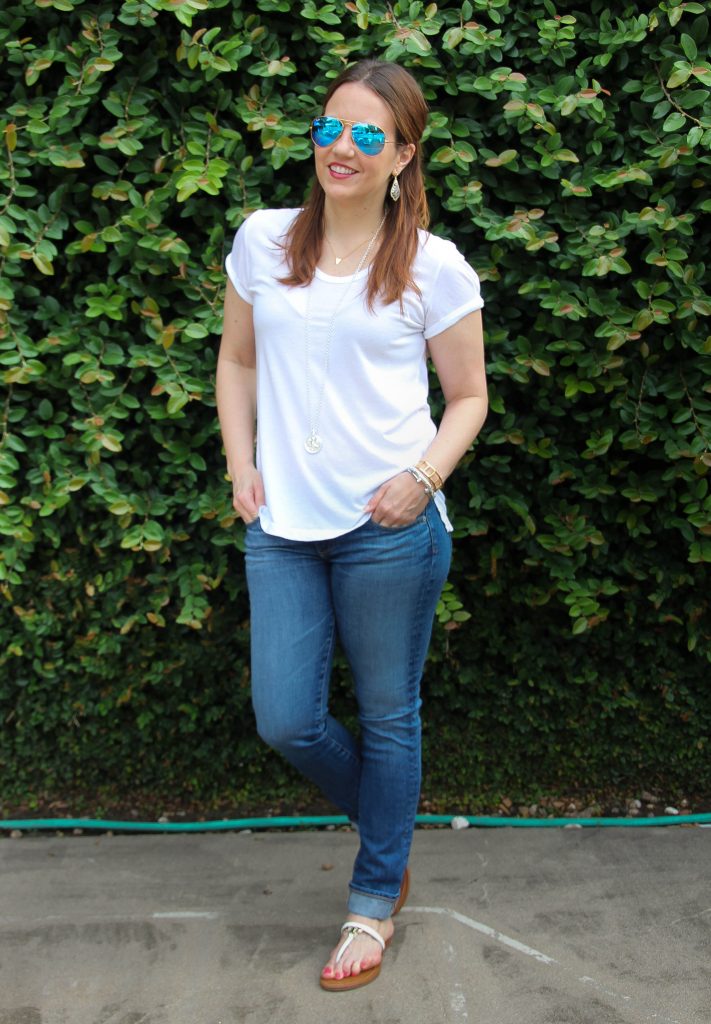 casual summer outfit -tee and jeans